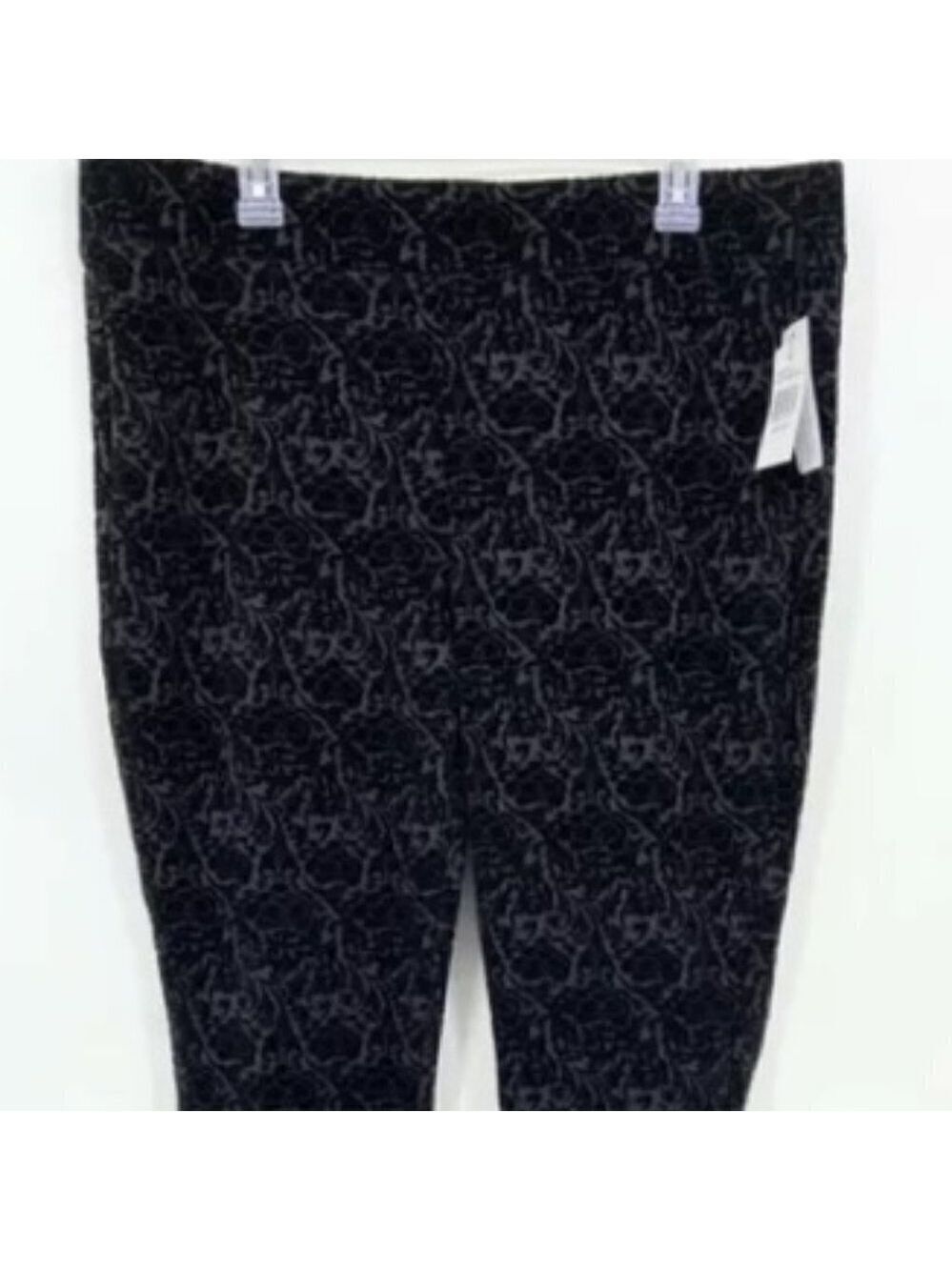 NYDJ Velvet Damask Black Primrose Flocking Legging Size 20W NWT